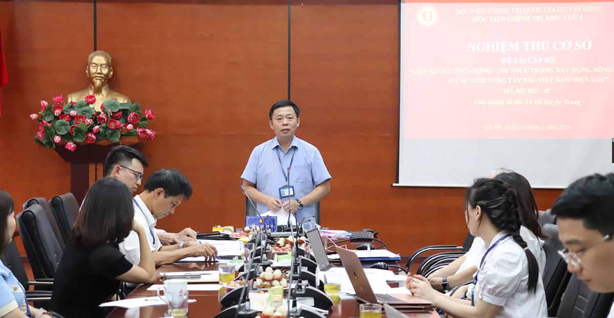 Nghiệm thu đề tài khoa học cấp Bộ “Liên minh công - nông - trí thức trong xây dựng nông thôn mới ở các tỉnh vùng Tây Bắc Việt Nam hiện nay” 