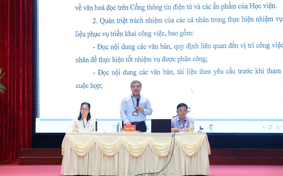Tọa đàm với chủ đề “Nâng cao chất lượng phát triển văn hóa đọc tại Học viện Chính trị khu vực I trong giai đoạn hiện nay”