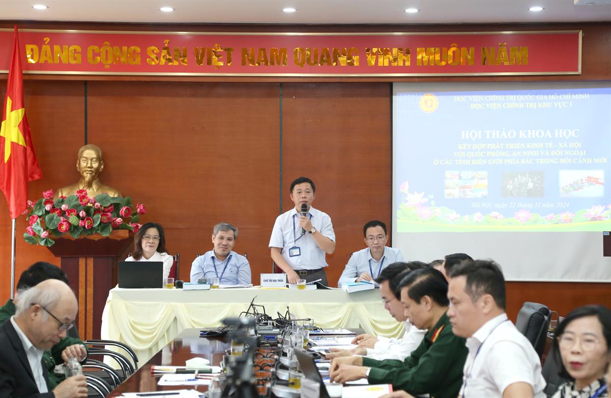 Hội thảo khoa học “Kết hợp phát triển kinh tế - xã hội với quốc phòng, an ninh và đối ngoại ở các tỉnh biên giới phía Bắc trong bối cảnh mới”